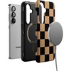 image:imageCasely Galaxy S10 Plus Case  Midnight Web  Spider Web  Essential Slim DualLayer Protective DesignFit Check  Black  Brown Checkerboard