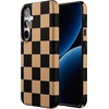 image:imageCasely Galaxy S10 Plus Case  Midnight Web  Spider Web  Essential Slim DualLayer Protective DesignFit Check  Black  Brown Checkerboard