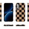 image:imageCasely Galaxy S10 Plus Case  Midnight Web  Spider Web  Essential Slim DualLayer Protective DesignFit Check  Black  Brown Checkerboard