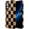 image:imageCasely Galaxy S10 Plus Case  Midnight Web  Spider Web  Essential Slim DualLayer Protective DesignFit Check  Black  Brown Checkerboard