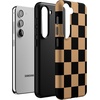 image:imageCasely Galaxy S10 Plus Case  Midnight Web  Spider Web  Essential Slim DualLayer Protective DesignFit Check  Black  Brown Checkerboard