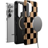 image:imageCasely Galaxy S10 Plus Case  Midnight Web  Spider Web  Essential Slim DualLayer Protective DesignFit Check  Black  Brown Checkerboard