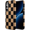 image:imageCasely Galaxy S10 Plus Case  Midnight Web  Spider Web  Essential Slim DualLayer Protective DesignFit Check  Black  Brown Checkerboard