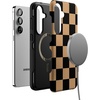 image:imageCasely Galaxy S10 Plus Case  Midnight Web  Spider Web  Essential Slim DualLayer Protective DesignFit Check  Black  Brown Checkerboard