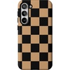 image:imageCasely Galaxy S10 Plus Case  Midnight Web  Spider Web  Essential Slim DualLayer Protective DesignFit Check  Black  Brown Checkerboard