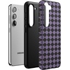 image:imageCasely Galaxy S10 Plus Case  Midnight Web  Spider Web  Essential Slim DualLayer Protective DesignHarlequin Midnight Diamond  Black and Purple
