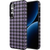 image:imageCasely Galaxy S10 Plus Case  Midnight Web  Spider Web  Essential Slim DualLayer Protective DesignHarlequin Midnight Diamond  Black and Purple
