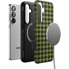 image:imageCasely Galaxy S10 Plus Case  Midnight Web  Spider Web  Essential Slim DualLayer Protective DesignHarlequin Wicked Diamond  Black and Green