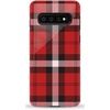 image:imageCasely Galaxy S10 Plus Case  Spruce  Kitty and Vibe Holiday  Essential Slim DualLayer Protective DesignAs if  Red Plaid