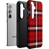 image:imageCasely Galaxy S10 Plus Case  Spruce  Kitty and Vibe Holiday  Essential Slim DualLayer Protective DesignAs if  Red Plaid