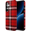 image:imageCasely Galaxy S10 Plus Case  Spruce  Kitty and Vibe Holiday  Essential Slim DualLayer Protective DesignAs if  Red Plaid