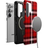 image:imageCasely Galaxy S10 Plus Case  Spruce  Kitty and Vibe Holiday  Essential Slim DualLayer Protective DesignAs if  Red Plaid
