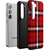 image:imageCasely Galaxy S10 Plus Case  Spruce  Kitty and Vibe Holiday  Essential Slim DualLayer Protective DesignAs if  Red Plaid