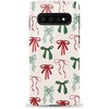 image:imageCasely Galaxy S10 Plus Case  Spruce  Kitty and Vibe Holiday  Essential Slim DualLayer Protective DesignFestive Girlie  Holiday Bows