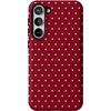 image:imageCasely Galaxy S10 Plus Case  Spruce  Kitty and Vibe Holiday  Essential Slim DualLayer Protective DesignOn the Dot  Maroon Polka Dot