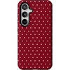 image:imageCasely Galaxy S10 Plus Case  Spruce  Kitty and Vibe Holiday  Essential Slim DualLayer Protective DesignOn the Dot  Maroon Polka Dot