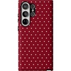 image:imageCasely Galaxy S10 Plus Case  Spruce  Kitty and Vibe Holiday  Essential Slim DualLayer Protective DesignOn the Dot  Maroon Polka Dot