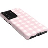 image:imageCasely Galaxy S21 Ultra Case  Opposites Attract  Day amp Night Mountains  Essential Slim DualLayer Protective DesignPink Plaid  Sunday Best