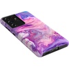 image:imageCasely Galaxy S21 Ultra Case  Opposites Attract  Day amp Night Mountains  Essential Slim DualLayer Protective DesignTie Dying Over You  Purple Marble