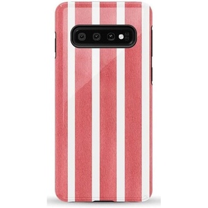 image:imageCasely Galaxy S10 Case  Queen of Diamonds  Pink Watercolor  Essential Slim DualLayer Protective DesignEast Coast Summer  Red Stripes