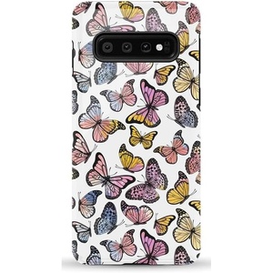 image:imageCasely Galaxy S10 Case  Queen of Diamonds  Pink Watercolor  Essential Slim DualLayer Protective DesignFree Spirit  Rainbow Butterfly