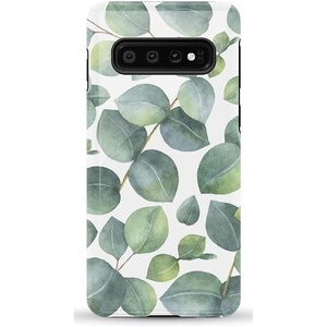 image:imageCasely Galaxy S10 Case  Queen of Diamonds  Pink Watercolor  Essential Slim DualLayer Protective DesignLeaf Me Alone  Green Floral Print