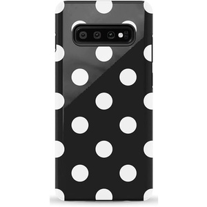 image:imageCasely Galaxy S10 Plus Case  All for Love  Pride  Essential Slim DualLayer Protective DesignHigh Contrast  Black Polka Dot