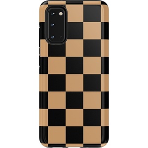 image:imageCasely Galaxy S10 Plus Case  Midnight Web  Spider Web  Essential Slim DualLayer Protective DesignFit Check  Black  Brown Checkerboard