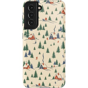image:imageCasely Galaxy S10 Plus Case  Spruce  Kitty and Vibe Holiday  Essential Slim DualLayer Protective DesignChalet All Day  Winter Village