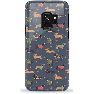 image:imageCasely Galaxy S10 Plus Case  Spruce  Kitty and Vibe Holiday  Essential Slim DualLayer Protective DesignDashing Doxies  Dachshund Dog