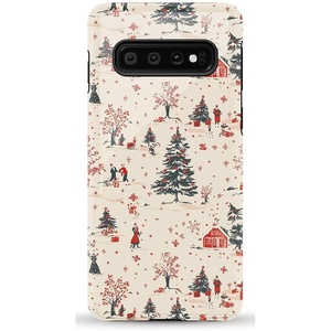 image:imageCasely Galaxy S10 Plus Case  Spruce  Kitty and Vibe Holiday  Essential Slim DualLayer Protective DesignWinter Nostalgia  Vintage Holiday