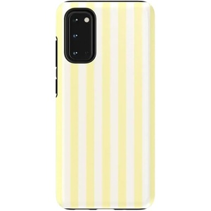 image:imageCasely Galaxy S20 Case  Grand Cabana  Palm Beach  Essential Slim DualLayer Protective DesignButter Yellow Stripes  Sunday Best