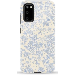 image:imageCasely Galaxy S20 Case  Grand Cabana  Palm Beach  Essential Slim DualLayer Protective DesignCupids Canvas  Periwinkle Floral