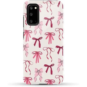 image:imageCasely Galaxy S20 Case  Grand Cabana  Palm Beach  Essential Slim DualLayer Protective DesignLover Girlie  Pink Bows