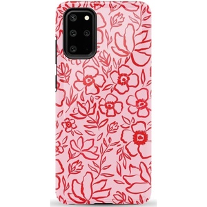 image:imageCasely Galaxy S20 Plus Case  Lovebug  Blue Hearts  Essential Slim DualLayer Protective DesignBlush Garden  Floral Doodle