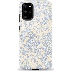 image:imageCasely Galaxy S20 Plus Case  Lovebug  Blue Hearts  Essential Slim DualLayer Protective DesignCupids Canvas  Periwinkle Floral