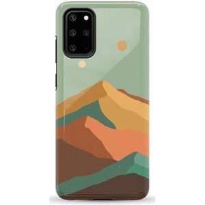 image:imageCasely Galaxy S20 Plus Case  Lovebug  Blue Hearts  Essential Slim DualLayer Protective DesignEndless Peaks  Colorblock Mountain