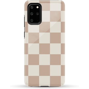 image:imageCasely Galaxy S20 Plus Case  Lovebug  Blue Hearts  Essential Slim DualLayer Protective DesignFit Check  Neutral Checkerboard