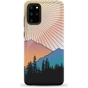 image:imageCasely Galaxy S20 Plus Case  Lovebug  Blue Hearts  Essential Slim DualLayer Protective DesignGolden Hour  Mountain Sunset