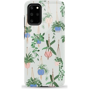 image:imageCasely Galaxy S20 Plus Case  Lovebug  Blue Hearts  Essential Slim DualLayer Protective DesignHanging Around  Potted Plants Floral