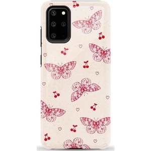 image:imageCasely Galaxy S20 Plus Case  Lovebug  Blue Hearts  Essential Slim DualLayer Protective DesignHeart Flutters  Butterfly