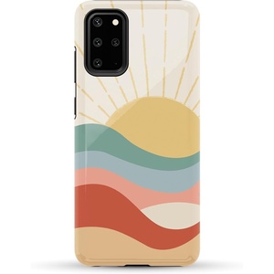 image:imageCasely Galaxy S20 Plus Case  Lovebug  Blue Hearts  Essential Slim DualLayer Protective DesignHere Comes the Sun  Colorblock Sunset