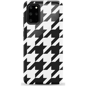 image:imageCasely Galaxy S20 Plus Case  Lovebug  Blue Hearts  Essential Slim DualLayer Protective DesignHoundstooth  High Contrast Design