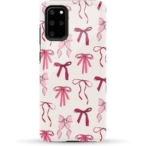image:imageCasely Galaxy S20 Plus Case  Lovebug  Blue Hearts  Essential Slim DualLayer Protective DesignLover Girlie  Pink Bows