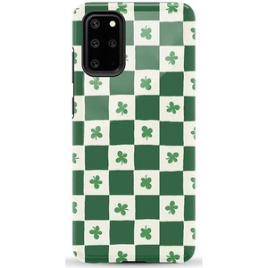 image:imageCasely Galaxy S20 Plus Case  Lovebug  Blue Hearts  Essential Slim DualLayer Protective DesignLucky You  Shamrock