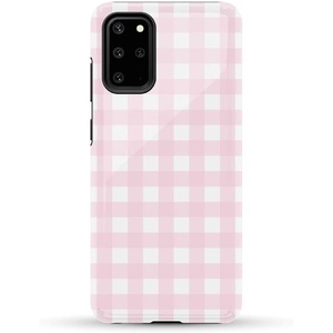 image:imageCasely Galaxy S20 Plus Case  Lovebug  Blue Hearts  Essential Slim DualLayer Protective DesignPink Plaid  Sunday Best