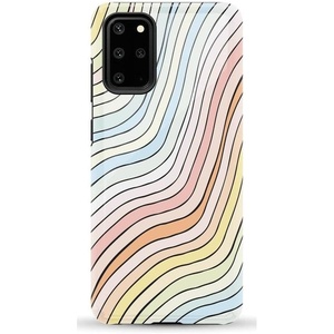 image:imageCasely Galaxy S20 Plus Case  Lovebug  Blue Hearts  Essential Slim DualLayer Protective DesignRide The Wave  Pastel Rainbow Lined