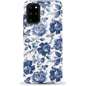 image:imageCasely Galaxy S20 Plus Case  Lovebug  Blue Hearts  Essential Slim DualLayer Protective DesignRose to Fame  Blue  White Rose Floral