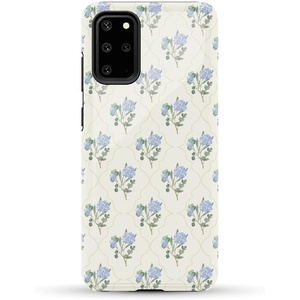 image:imageCasely Galaxy S20 Plus Case  Lovebug  Blue Hearts  Essential Slim DualLayer Protective DesignVintage Garden  Blue Hydrangea