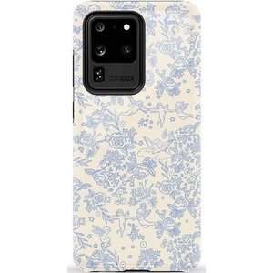 image:imageCasely Galaxy S20 Ultra Case  XOXO  Candy Hearts  Essential Slim DualLayer Protective DesignCupids Canvas  Periwinkle Floral